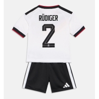 Camiseta Alemania Antonio Rudiger #2 Primera Equipación Replica Mundial 2026 para niños mangas cortas (+ Pantalones cortos)